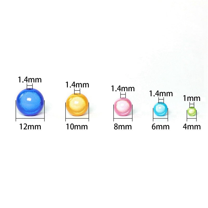 Cuentas redondas acrílicas de fantasía láser reflectante de color al por mayor